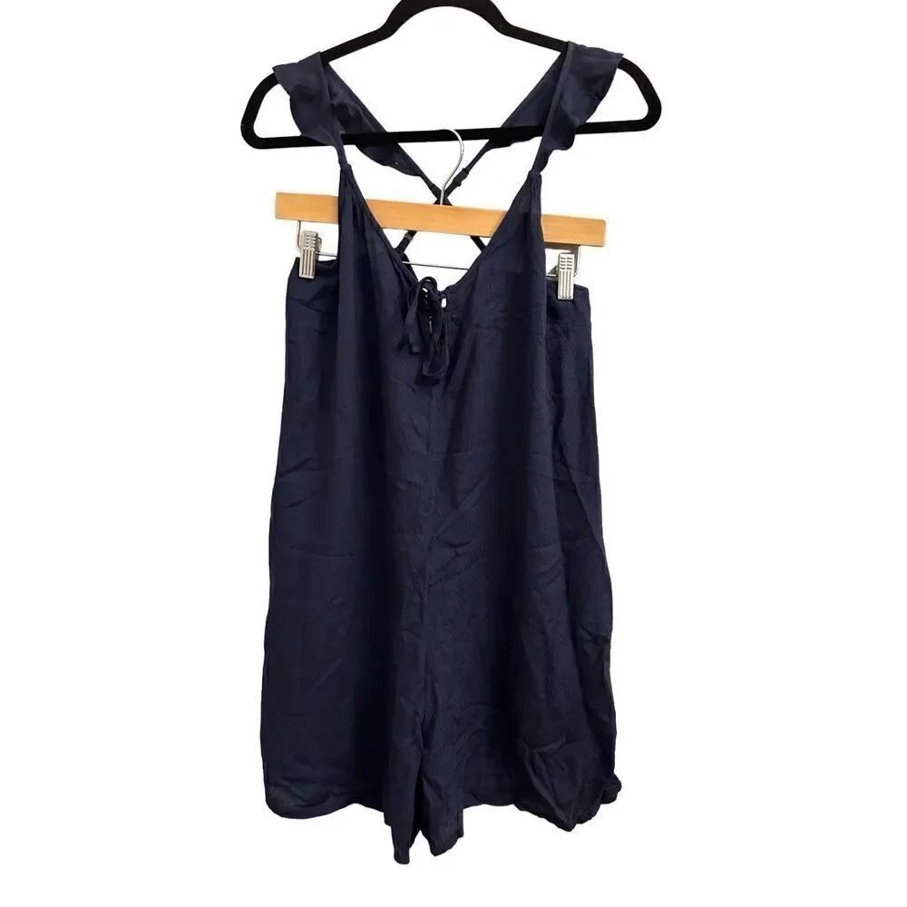 NWT Roxy Sunflower Spirit Romper Navy Medium